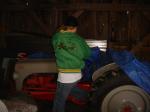 Trent on a tractor (wearing John Deere jacket - for sale)