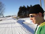 Trent on a snowy day on the farm