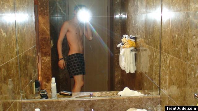 Polo boxers in a hotel bathroom