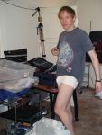 Doing housework in tightey whiteys