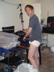 Doing the laundry in Hanes  tightey whiteys