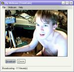 Black string bikini, short curved hair