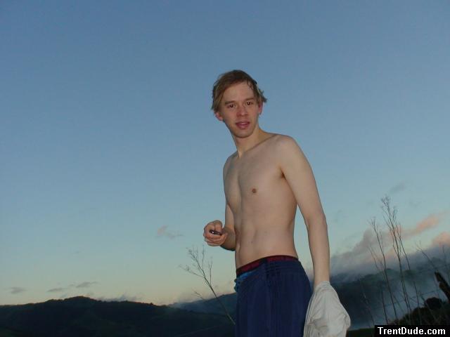 Shirtless above the clouds!