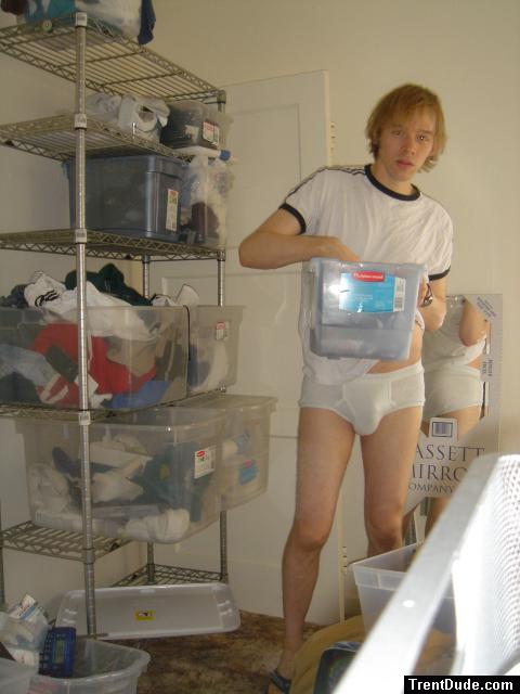 Tighty Whitey - Front/Back (in mirror)