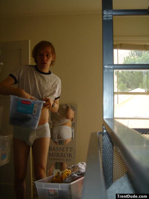 Tighty Whitey - Front/Back (in mirror)