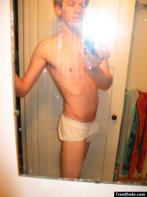 Tightey whitey in mirror!