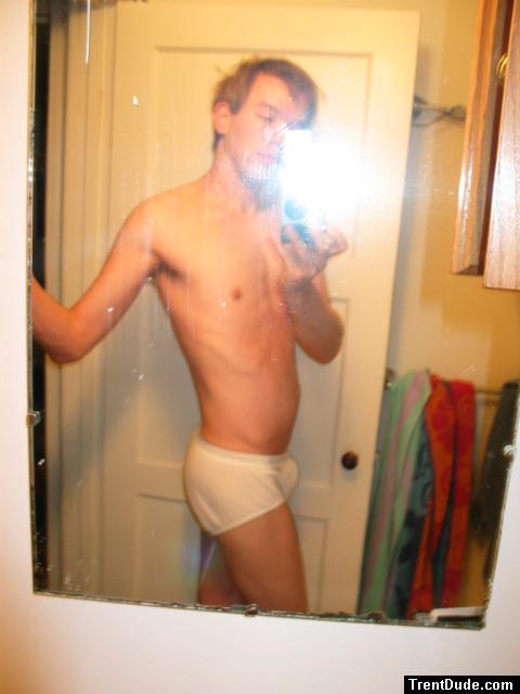 Tightey whitey in mirror!