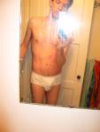 Tightey whitey in mirror!