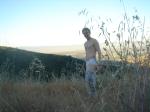 White hanes briefs Underwear in the mountains