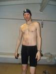 Dude wearing Dolfin swim jammer in the locker room