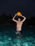 Pretending to jump to catch a ball