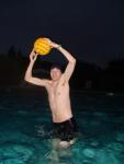 Pretending to jump to catch a ball