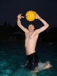 Pretending to jump to catch a ball