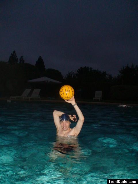 Arm pits, swim jammer underneath the water