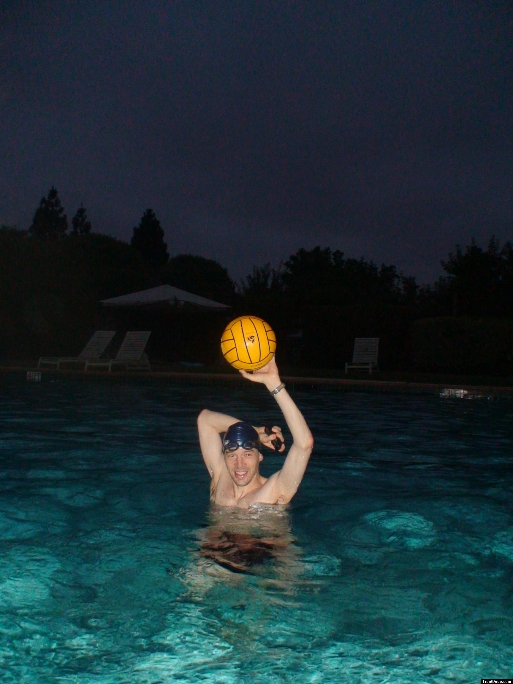 Arm pits, swim jammer underneath the water