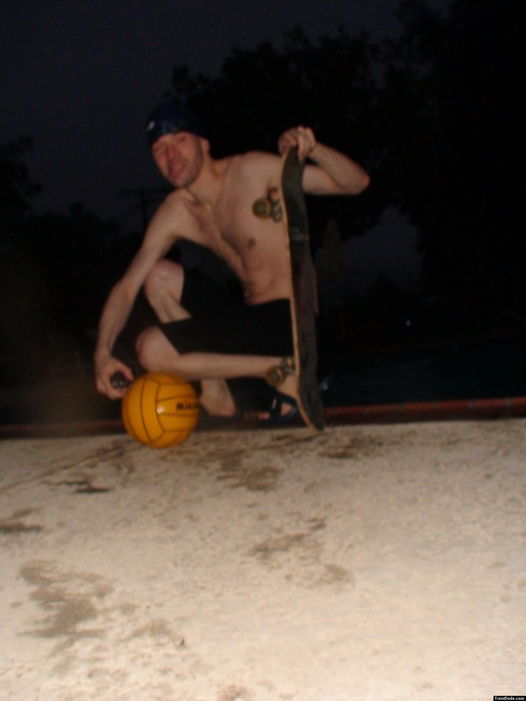 Will he wear the jammer skating home?