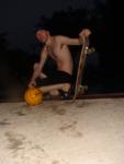 Will he wear the jammer skating home?