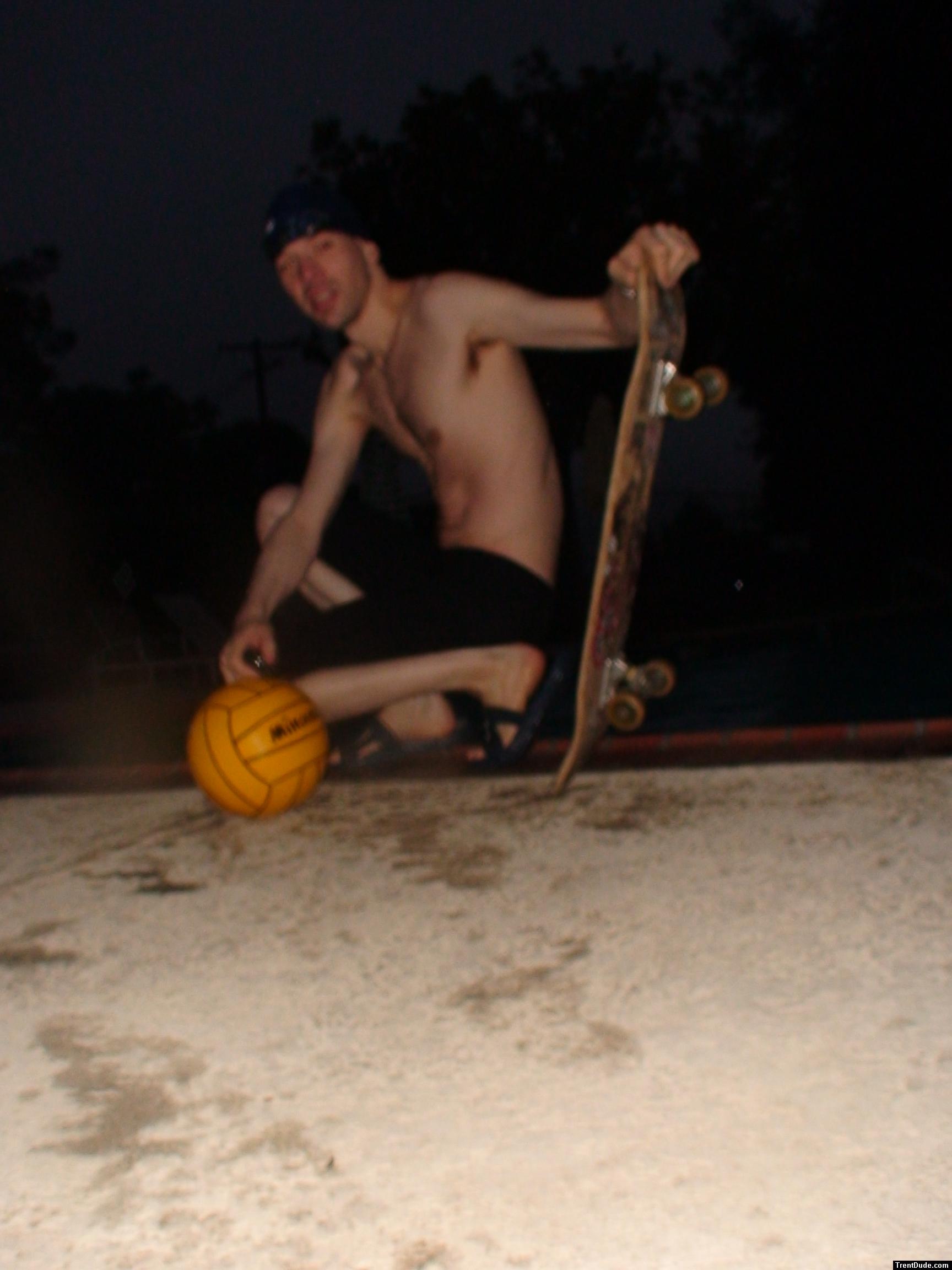 Will he wear the jammer skating home?