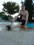Water polo player with Chest hair
