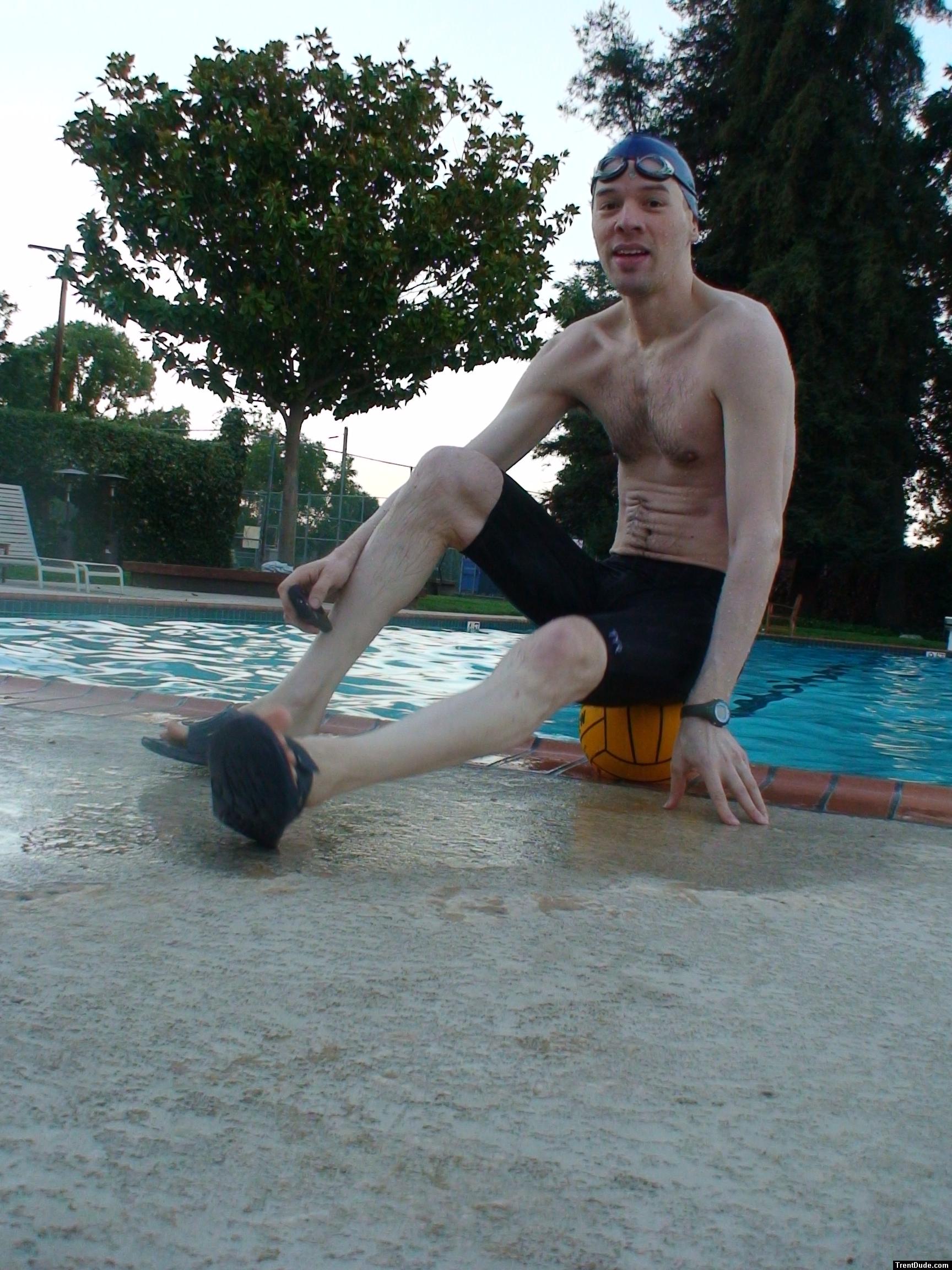 Water polo player with Chest hair