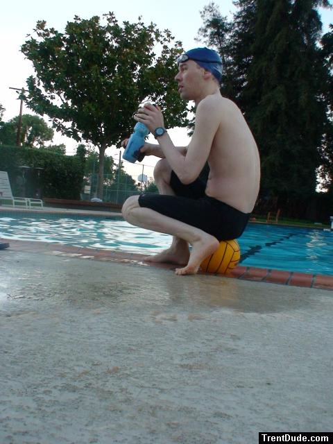 Drinking a smoothie to get his antioxidants before a workout