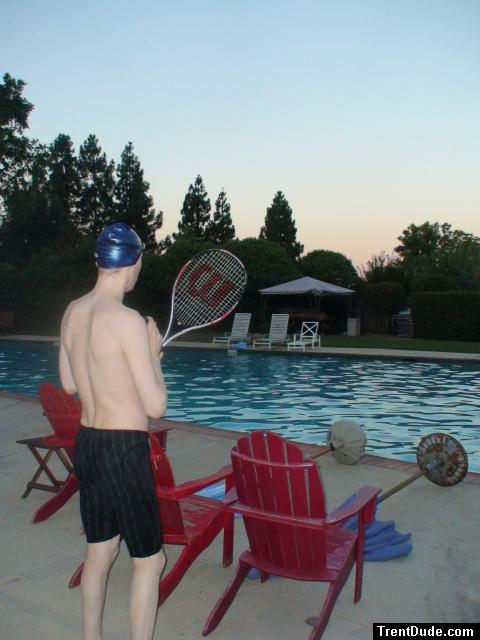 Will he play tennis in the swim jammer?