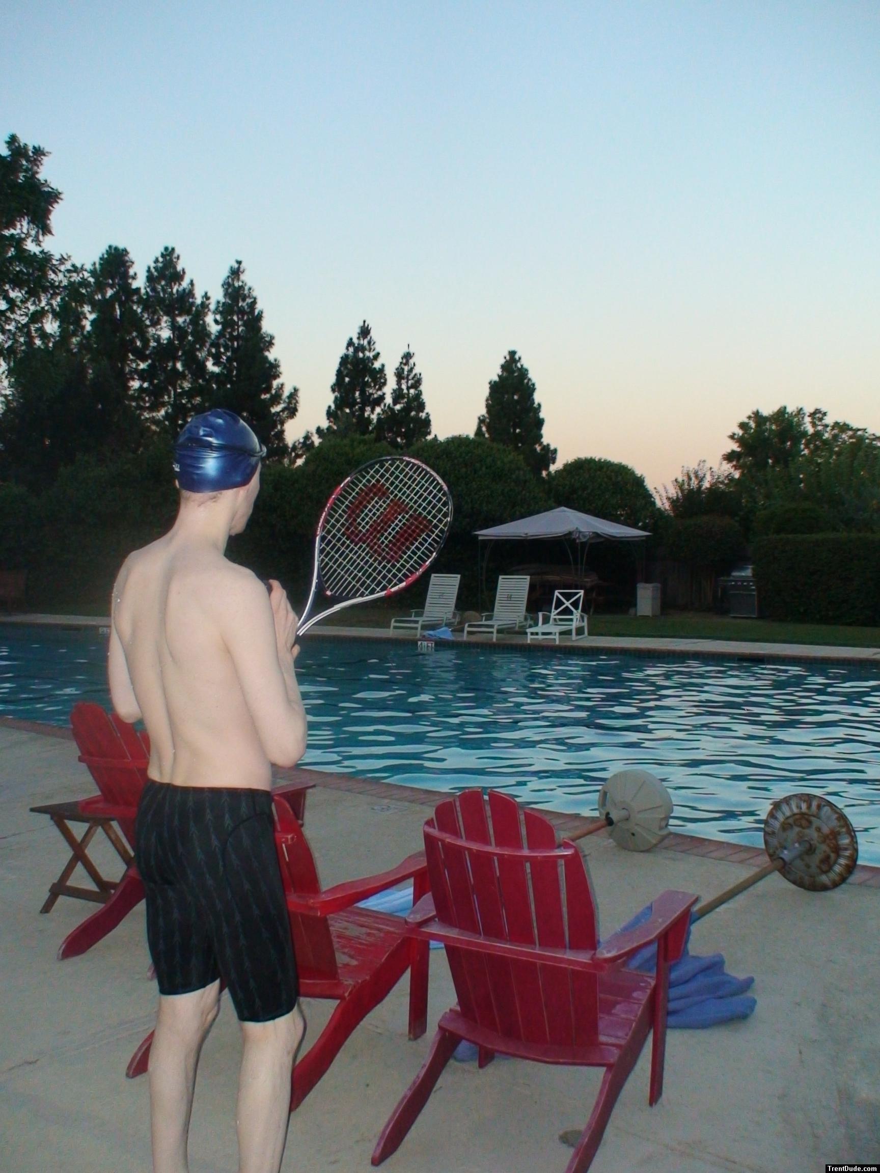 Will he play tennis in the swim jammer?