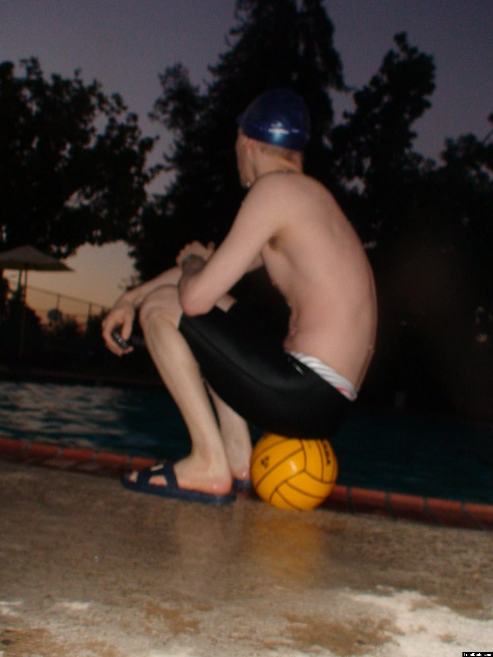 He chills out by watching the sunrise by the pool and listening to the birds