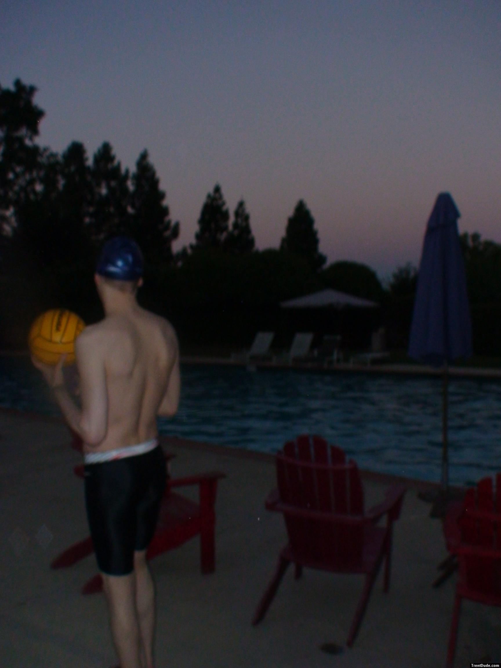 Watching the sun rise before practicing water polo
