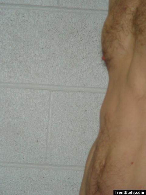 Closeup chest hair and nipple