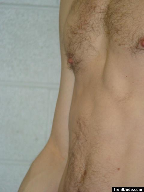 Closeup chest hair