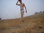 Calvin Klein underwear on the farm with the cows