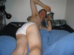 White Jockey Pico bikini briefs - backside - feet