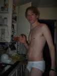 Trying to look tough in the kitchen