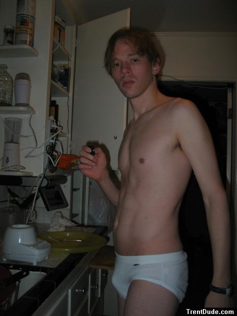 Trying to look tough in the kitchen