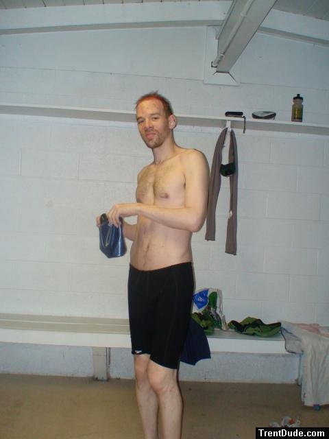 Black Speedo Jammers, chest hair, dirty face