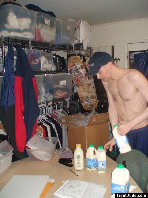 The raw milk helps him maintain a body mass index (BMI) of about 19-20, which is at the low end of health weight