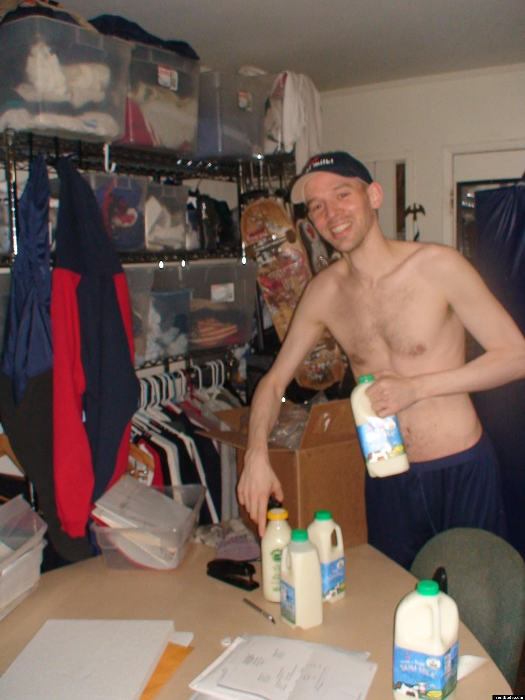 His immune system handles the bacteria in the raw milk