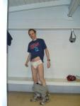 White Tommy Hilfiger briefs in the locker room