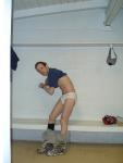 White Tommy Hilfiger briefs in the locker room