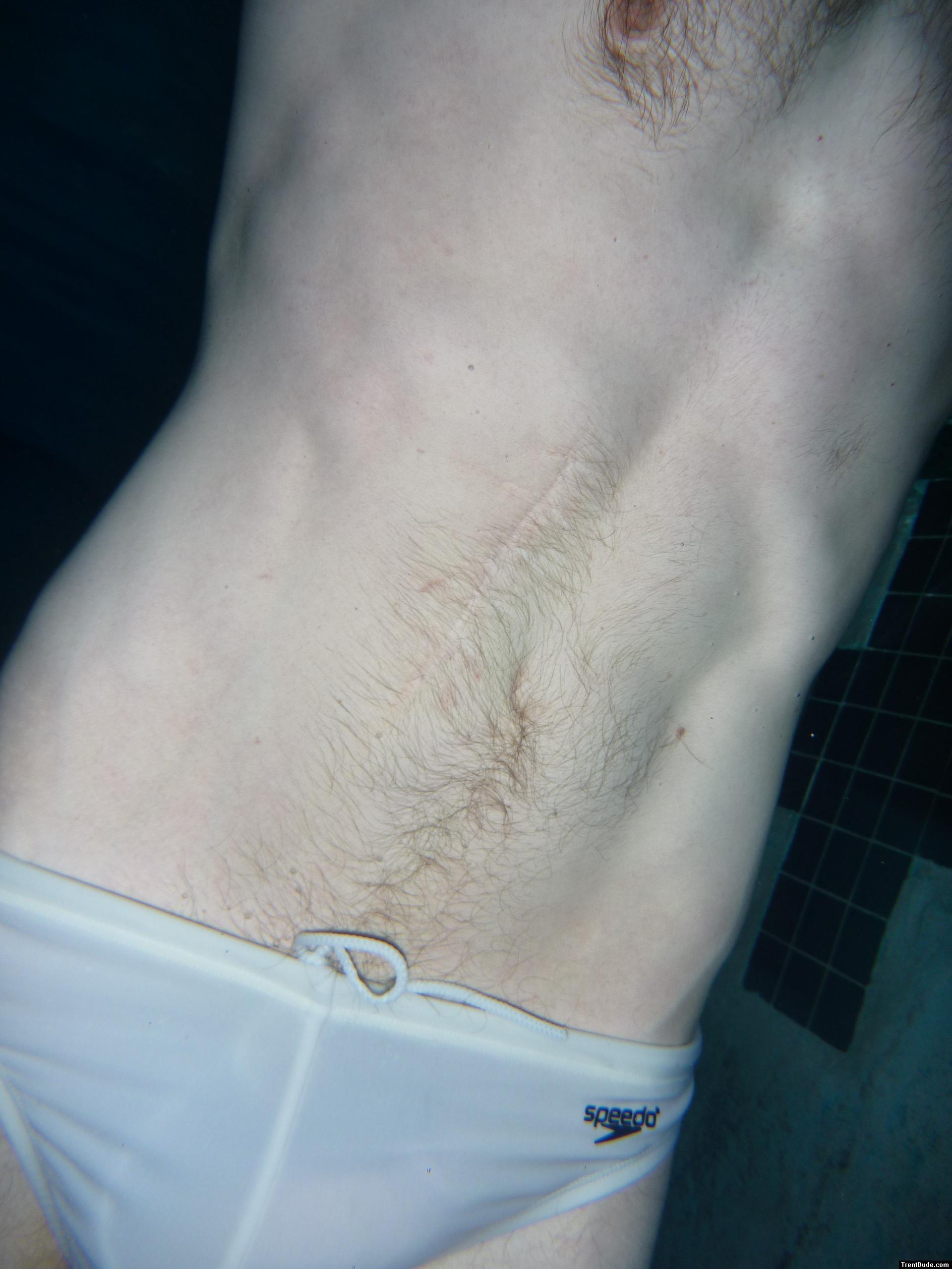 White speedo underwater