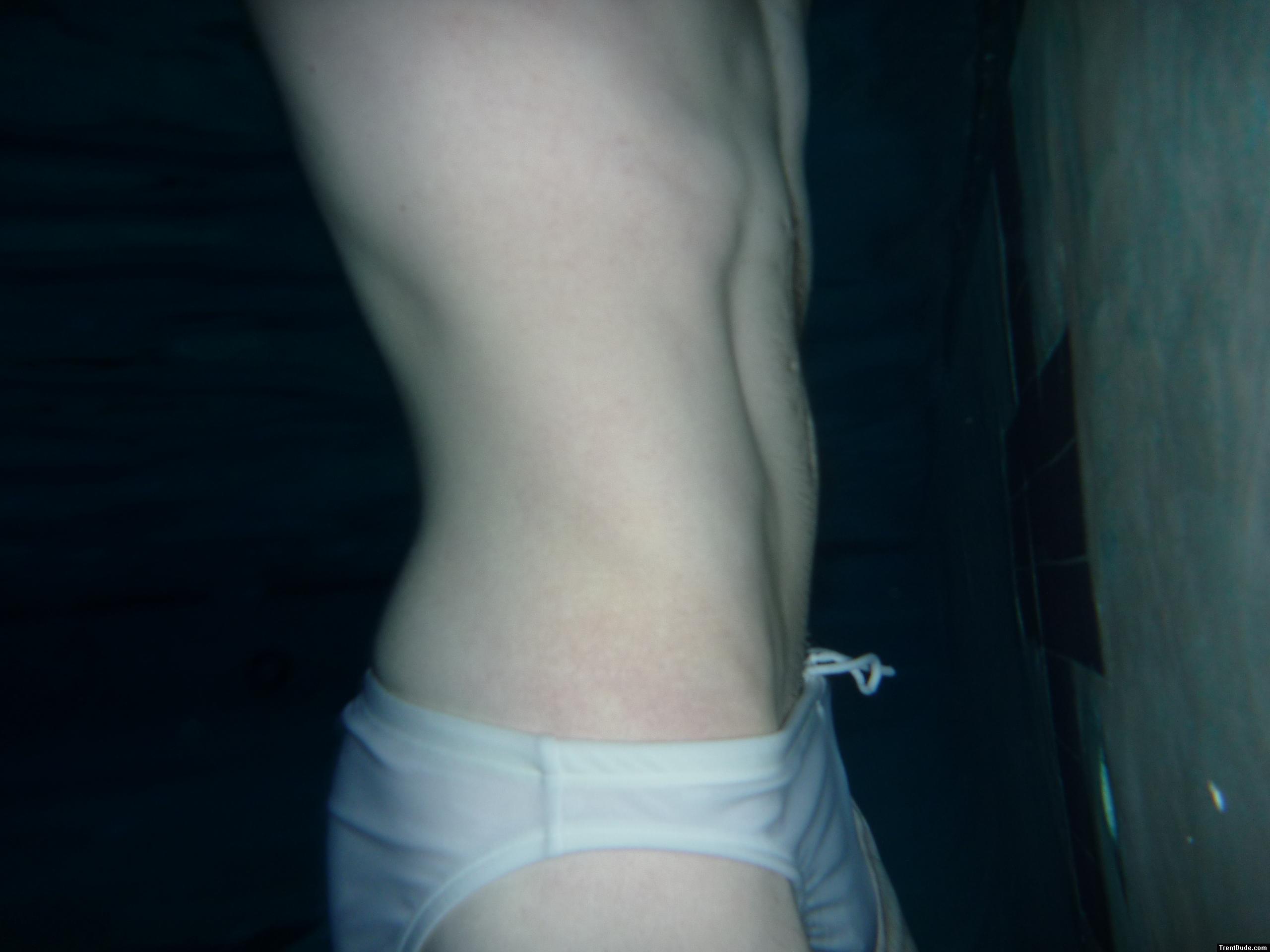 White speedo underwater