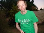 beard and green t-shirt