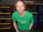 beard and green t-shirt