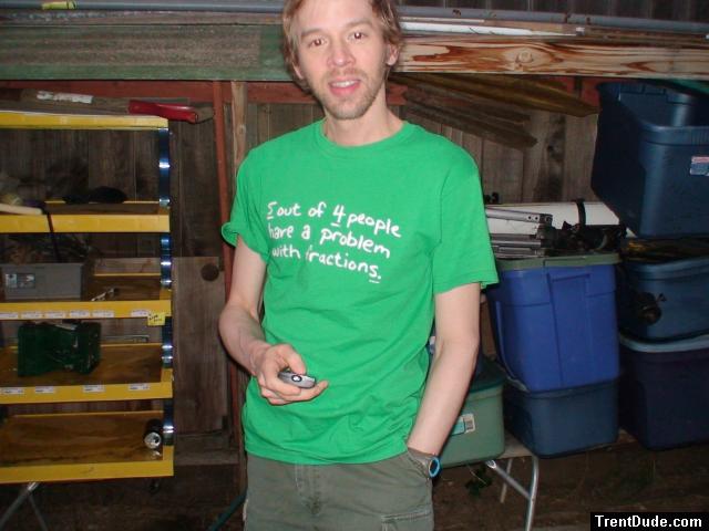 beard and green t-shirt