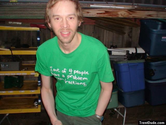 beard and green t-shirt