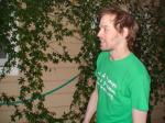beard and green t-shirt