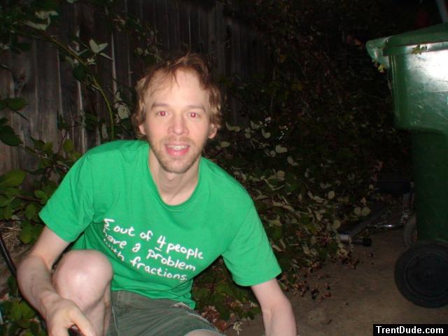 beard and green t-shirt