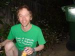 beard and green t-shirt