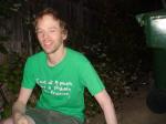 beard and green t-shirt